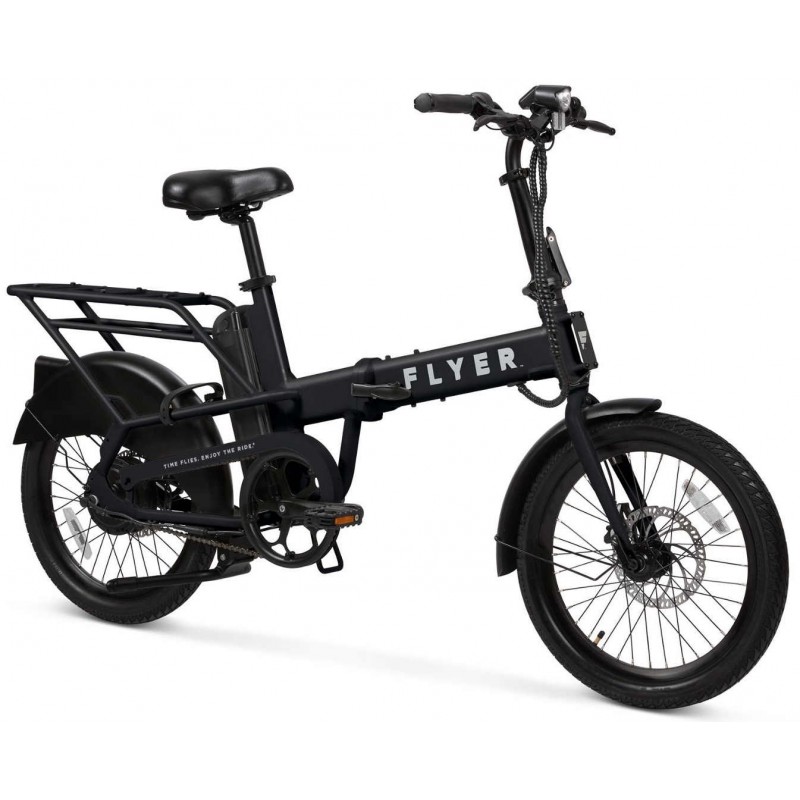 Flyer 860 Folding Cargo Electric Bike - Powered Fat Tire Ebike with Easy-to-Fold Bike Frame - Up to 20 MPH