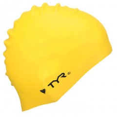 TYR Wrinkle-Free Silicon Swim Cap, Yellow