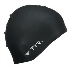 TYR Wrinkle-Free Silicon Swim Cap, Black