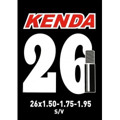 Kenda Bicycle Inner Tube 26 X 1.50-1.75-1.95 Schrader Valve