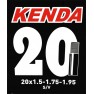 Kenda Bicycle Inner Tube 20 X 1.5-1.75-1.95 Schrader Valve